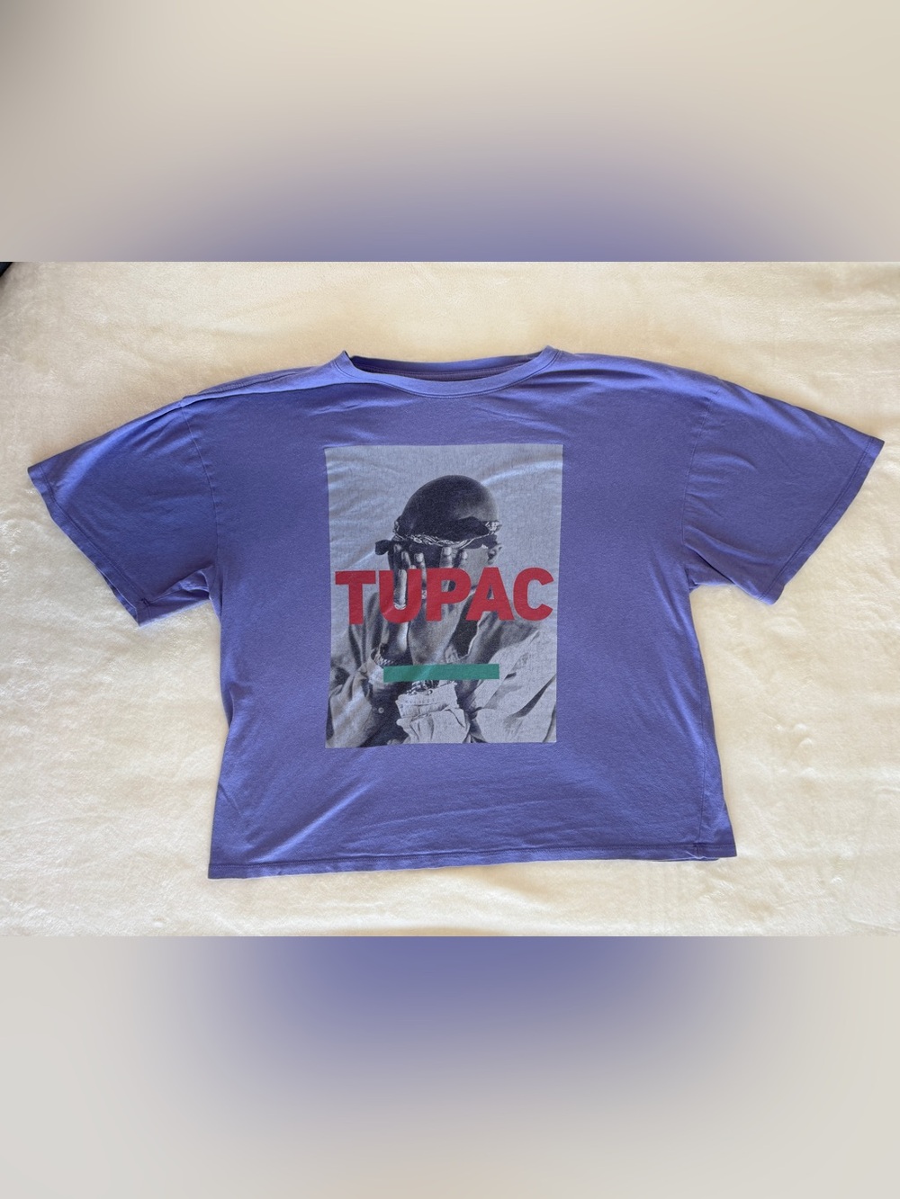 2Pac Purple Graphic T-Shirt Men’s XL Hip Hop Rap Tee 2PAC Cotton